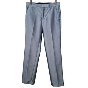 JF J. Ferrar Slim Fit Blue and Silver Suit Pants